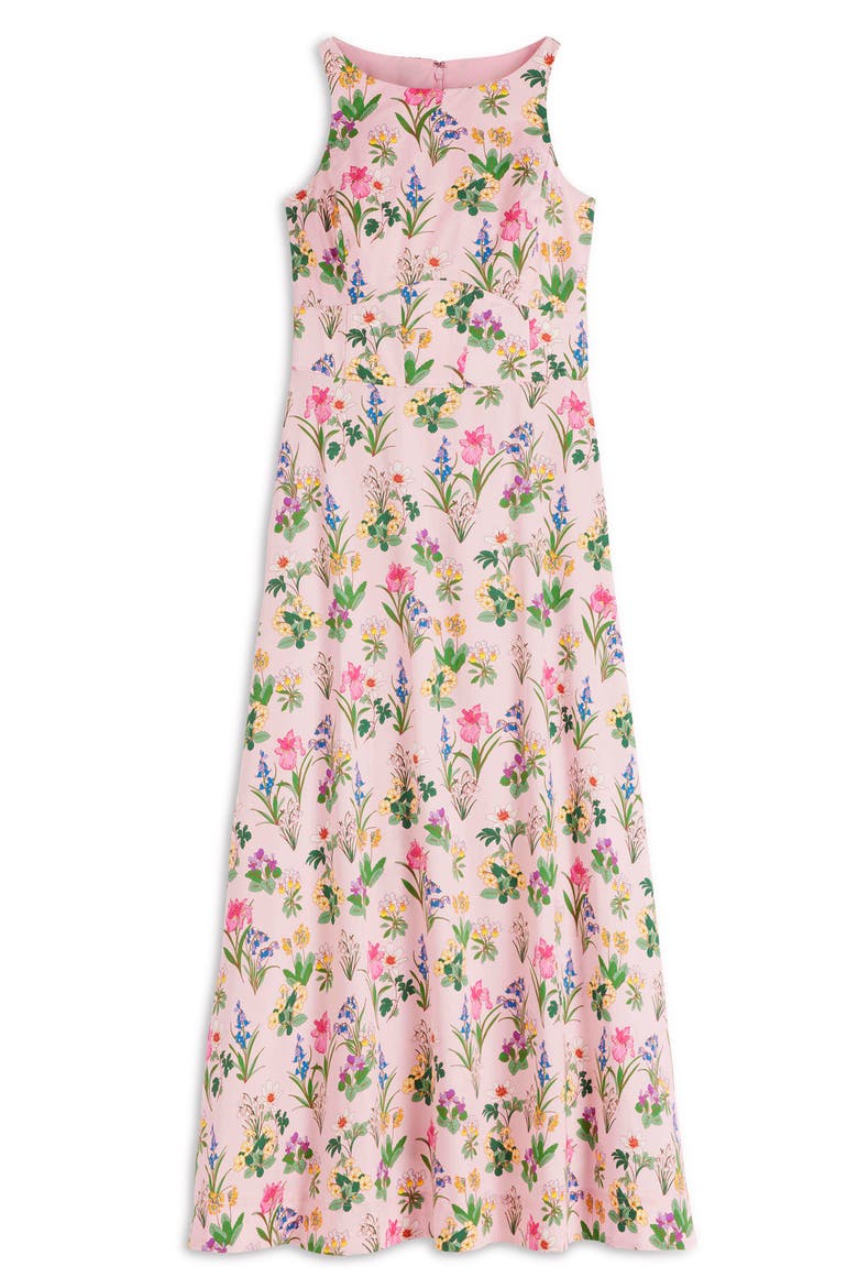 Occasion Floral Print Maxi Sundress, Alternate, color, PINK FLORAL