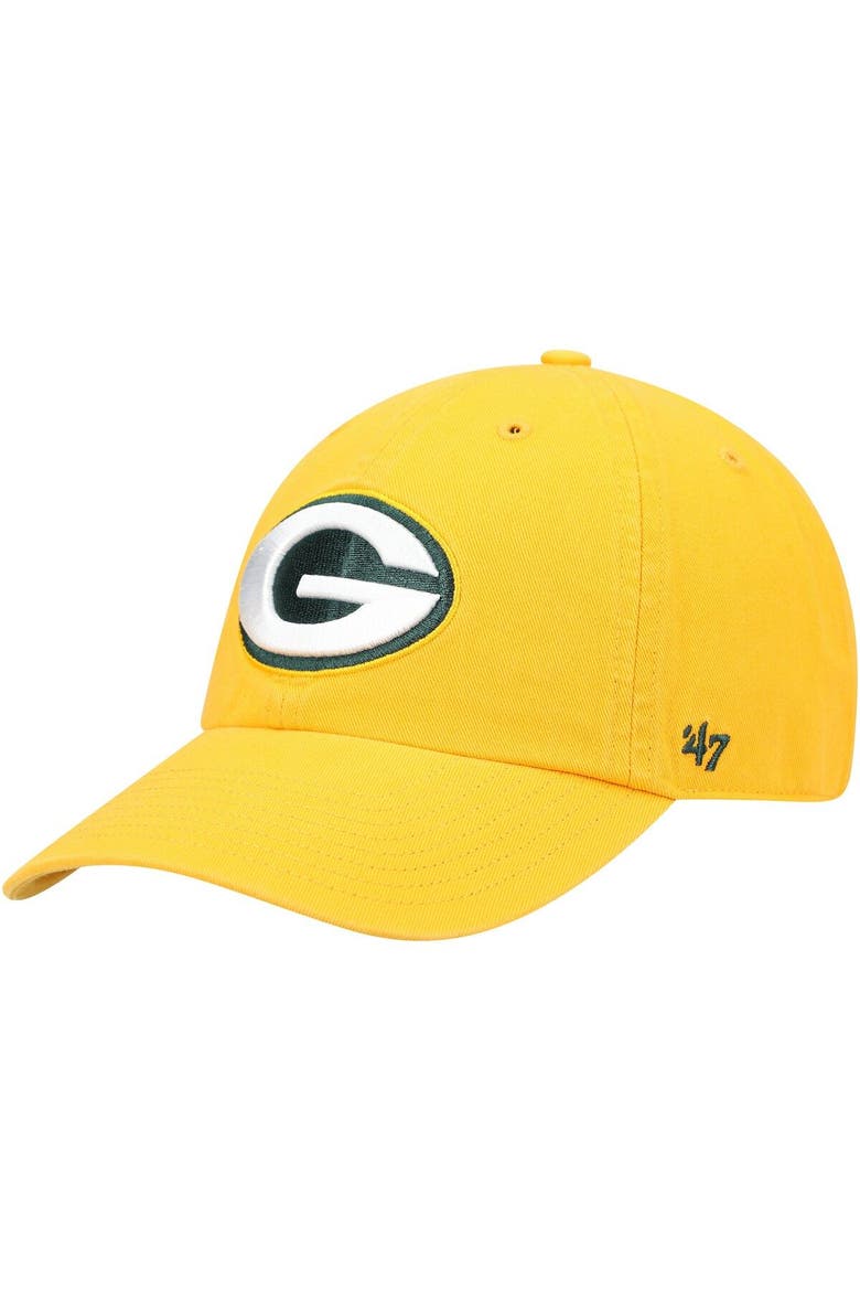 Men's '47 Gold Green Bay Packers Secondary Clean Up Adjustable Hat, Alternate, color, GOLD