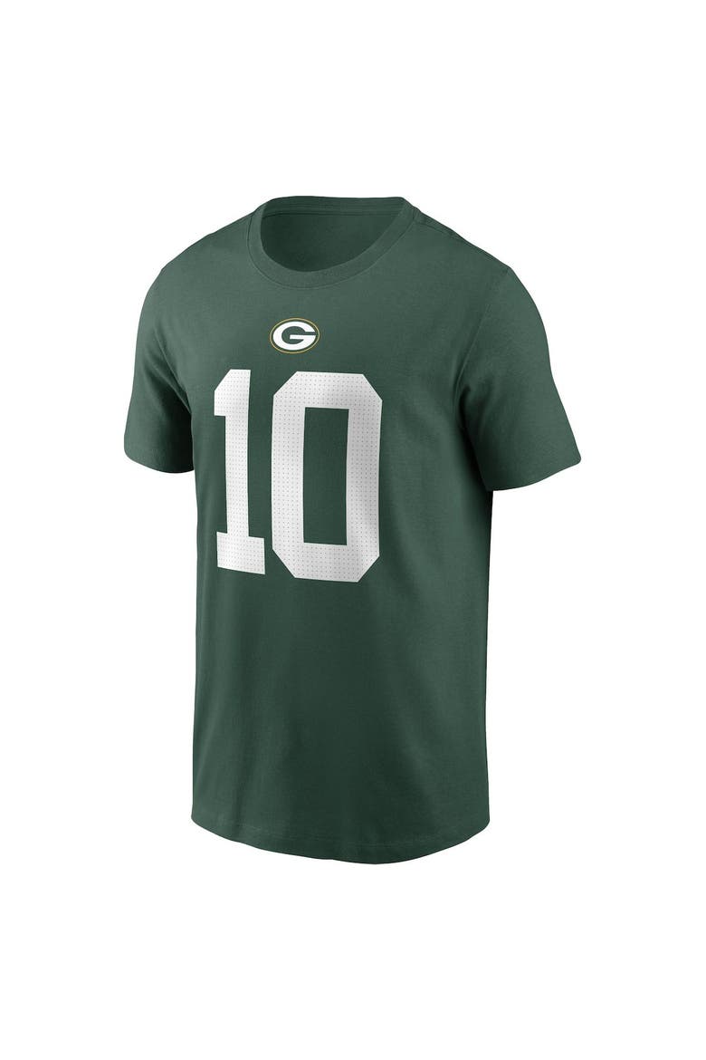 Men's Nike Jordan Love Green Green Bay Packers Player Name & Number T-Shirt, Alternate, color, Green