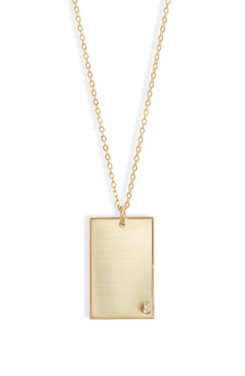 Goldie Initial Tag Pendant Necklace