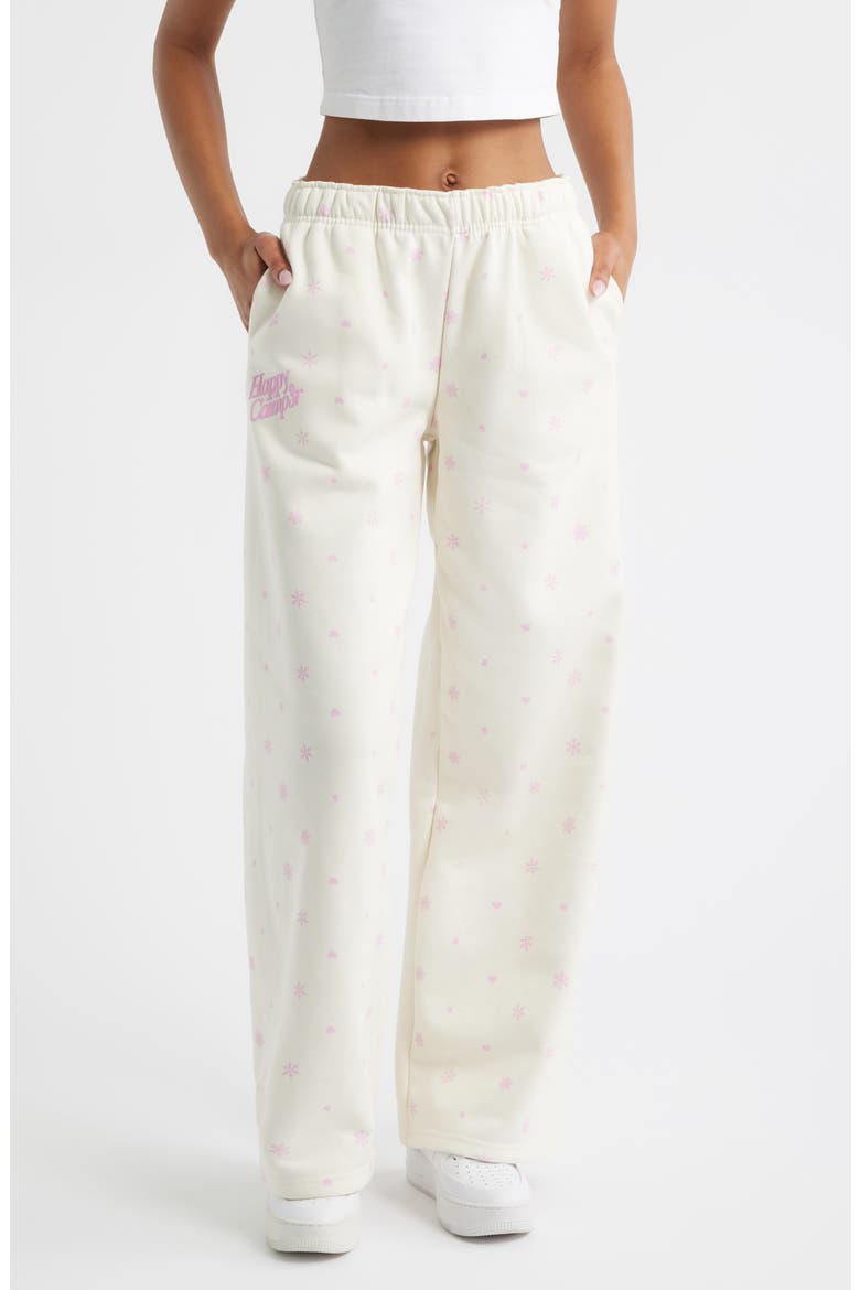 Pink Flurry Core Sweatpants, Main, color, CREAM
