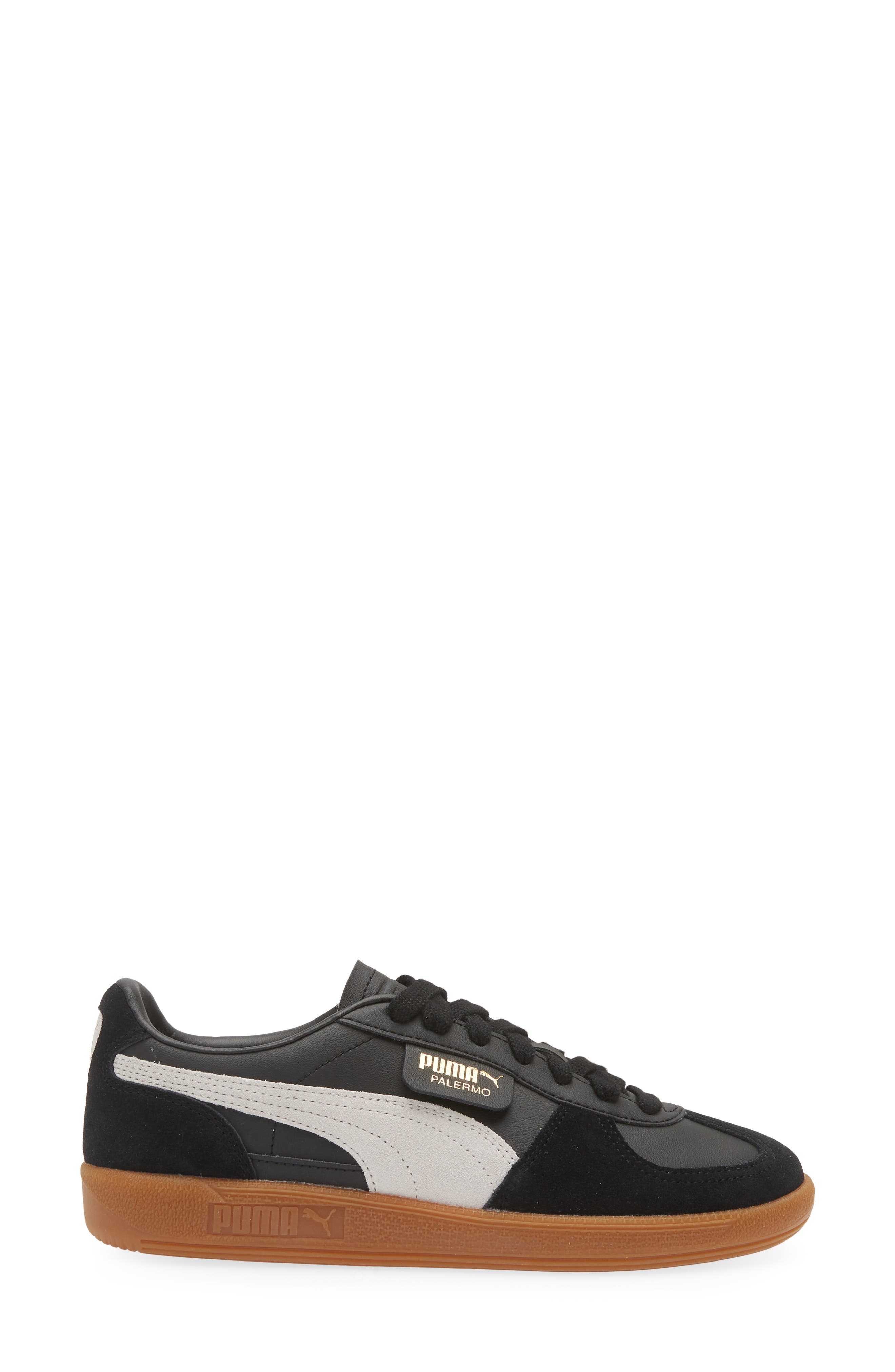 PUMA Kids
 Palermo Sneaker, Alternate, color, Puma Black-Feather Gray-Gum