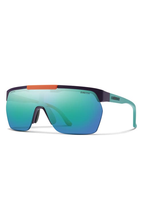 Smith Xc 138mm Chromapop™ Polarized Oversize Shield Sunglasses In Blue