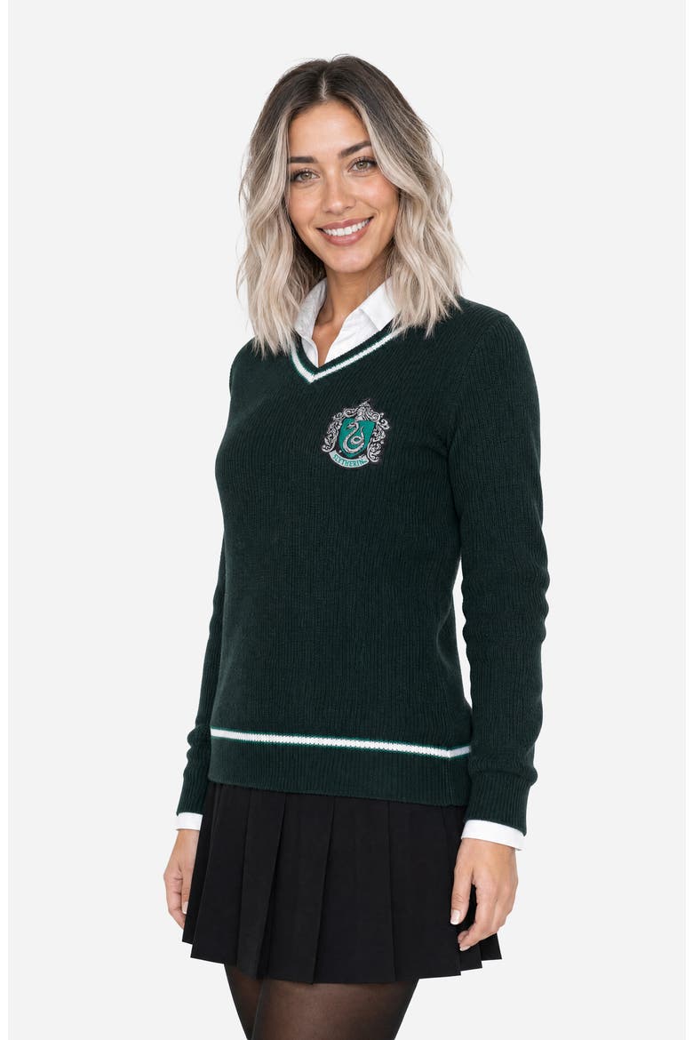 Harry Potter Slytherin Sweater, Alternate, color, GREEN