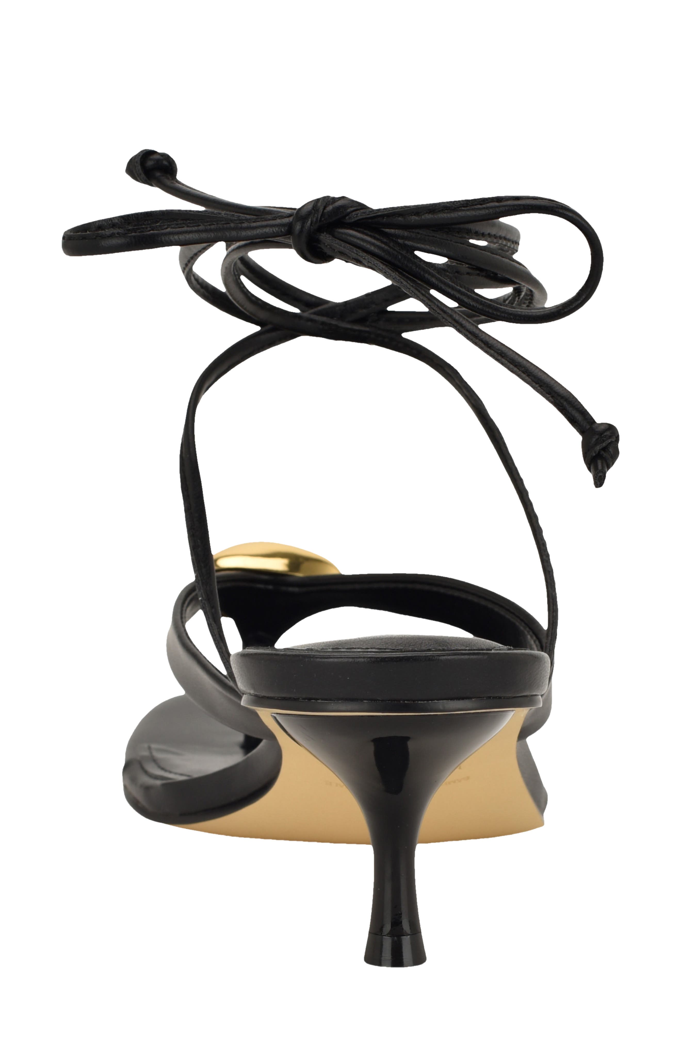 Nine West Batty Ankle Wrap Sandal, Alternate, color, Black