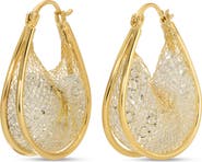 EYE CANDY LOS ANGELES Aiysha Mesh CZ Huggie Earrings