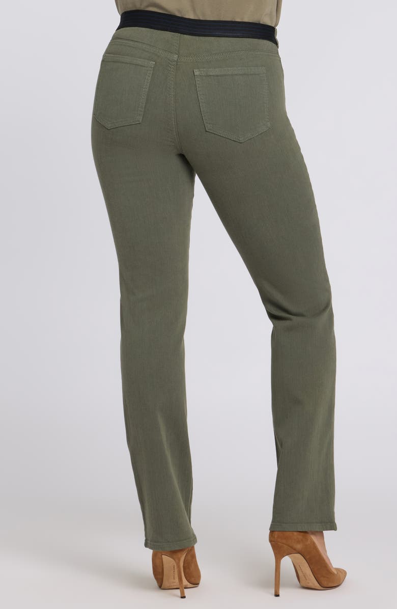 NYDJ Marilyn No Gapper Straight Leg Jeans, Alternate, color, Desert Green