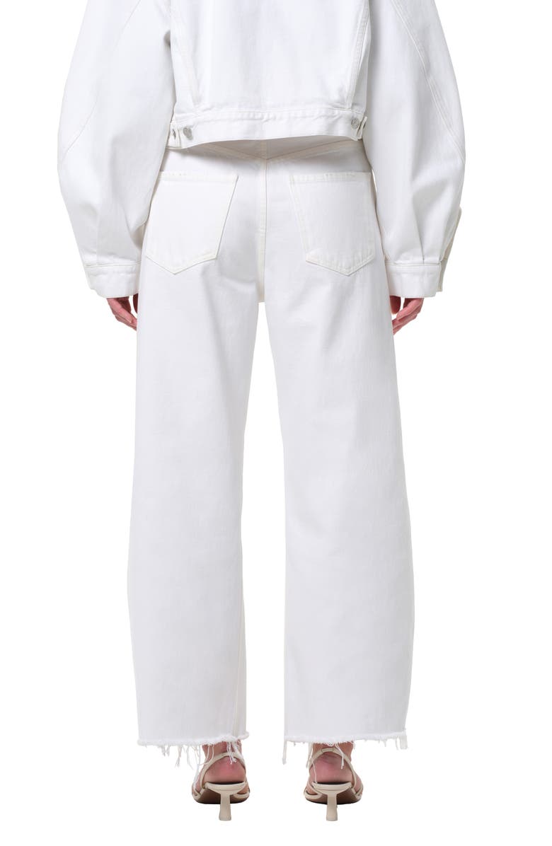 AGOLDE Low Curve Frayed Jeans, Alternate, color, Milkshake