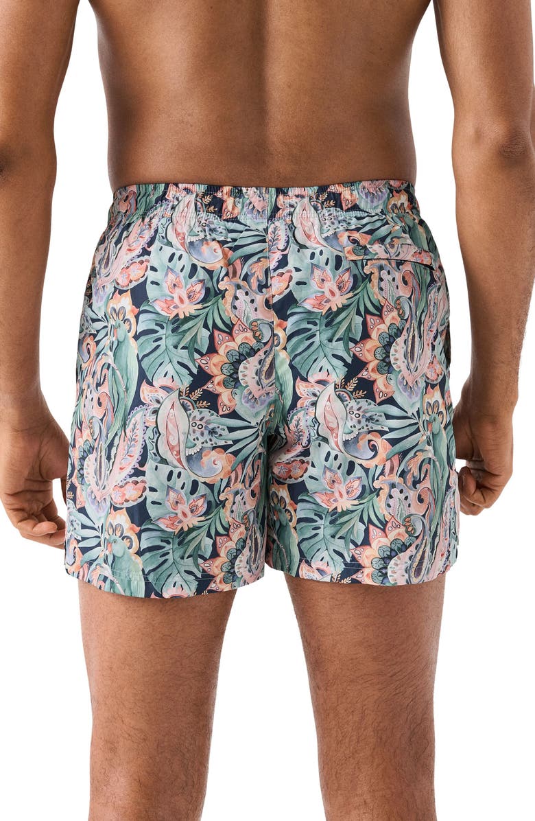 Eton Floral Swim Trunks, Alternate, color, Green Multi
