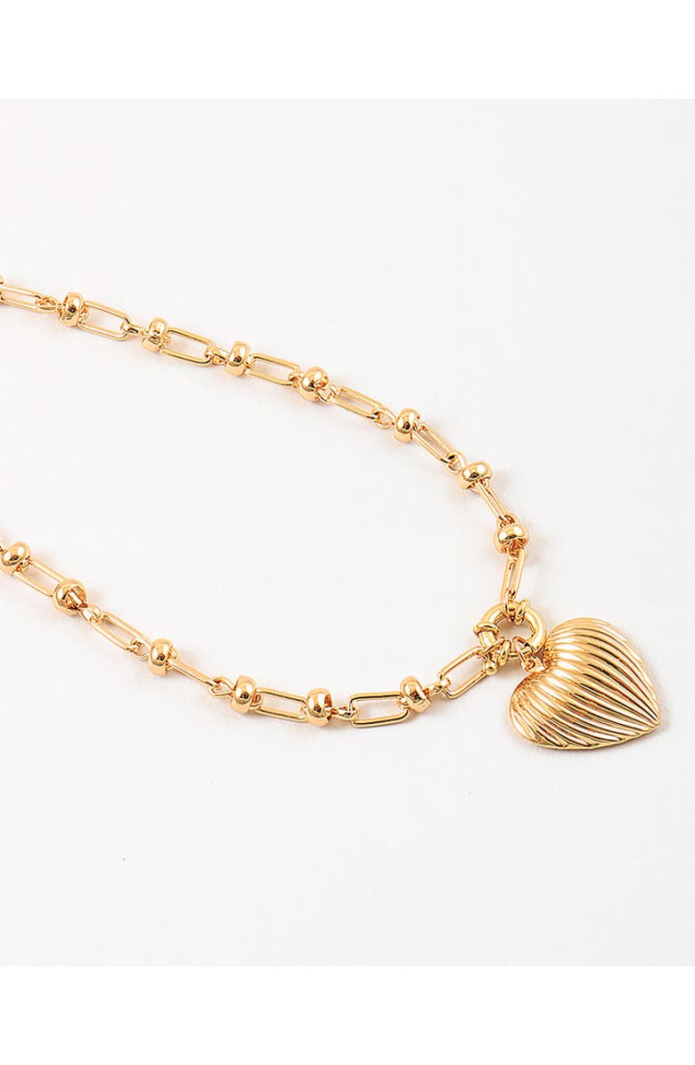 Erin McDermott Jewelry Full Heart Necklace, Alternate, color, Gold