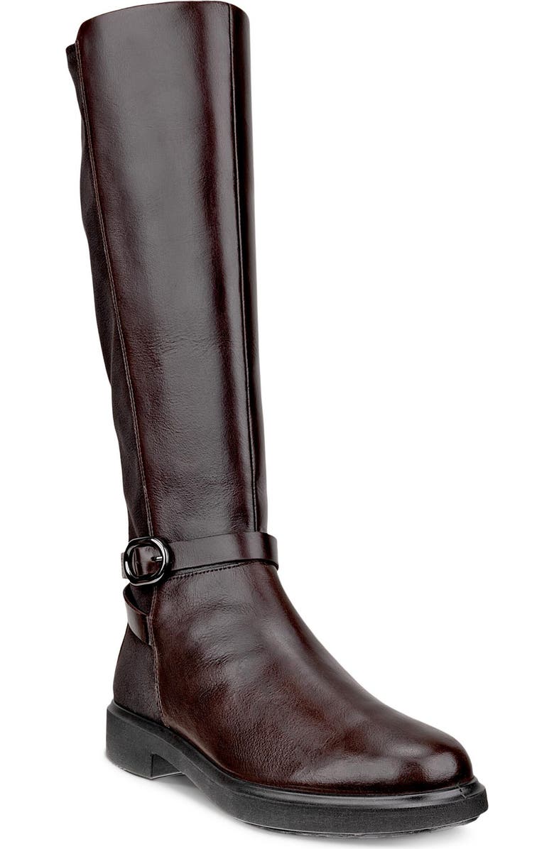 ECCO Metropole Amsterdam Tall Boot, Main, color, Mocha/ Black