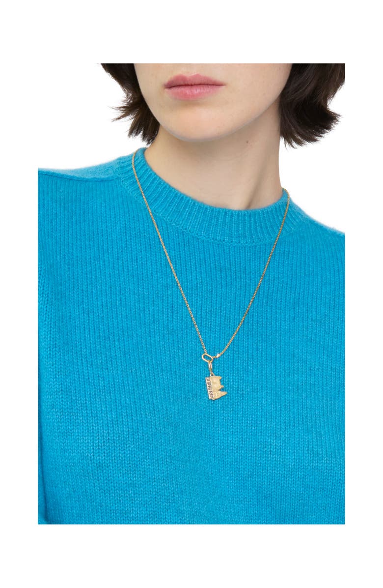 Burberry Charm Fine Chain Necklace, Alternate, color, Gold