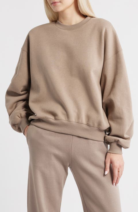 Relaxed Cotton Blend Sweatshirt