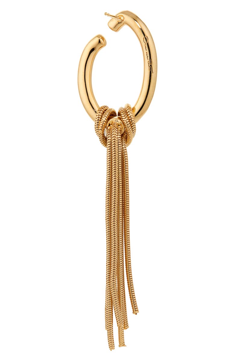 Oscar de la Renta O Knotted Chain Earrings, Alternate, color, 
