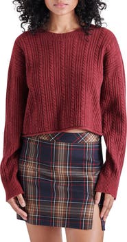 Steve Madden Aerin Cable Crew Sweater