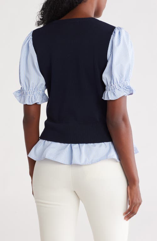 Nanette Lepore Short Sleeve Twofer Sweater