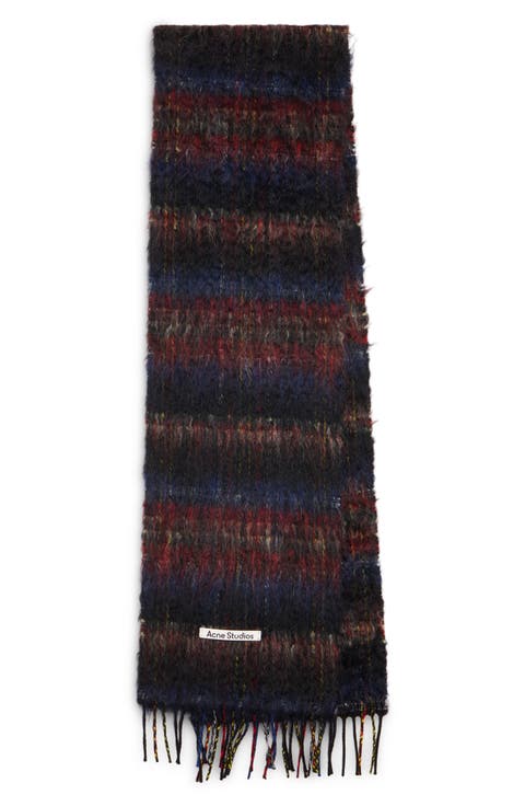 Vibot Mohair & Wool Blend Fringe Scarf