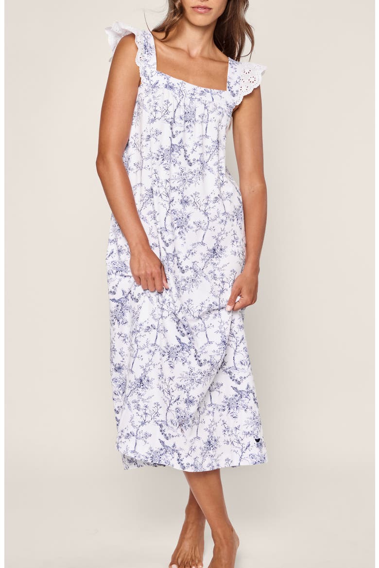Clara Pima Cotton Nightgown, Main, color, WHITE