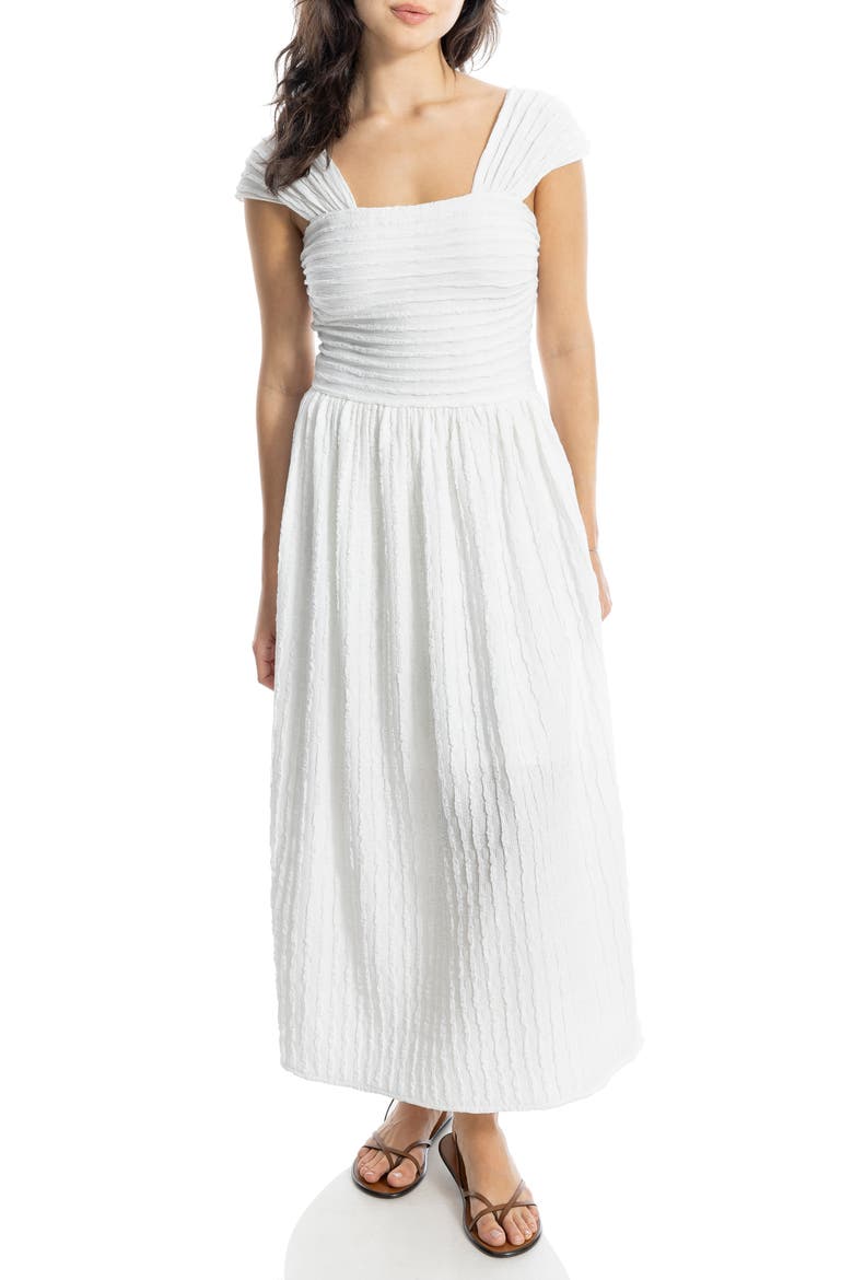 Textured Knit Maxi Dress, Main, color, WHITE