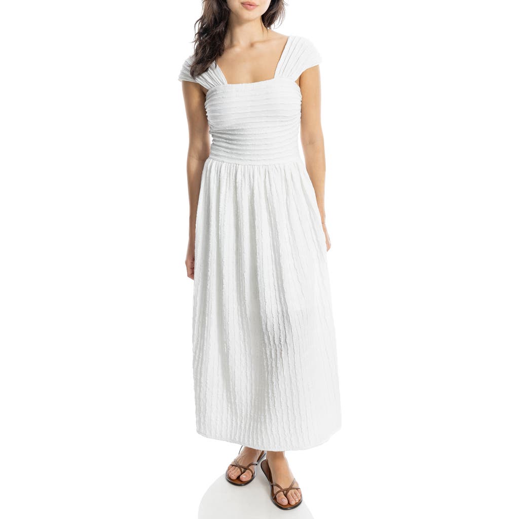 Max Studio Textured Knit Maxi Dress In White