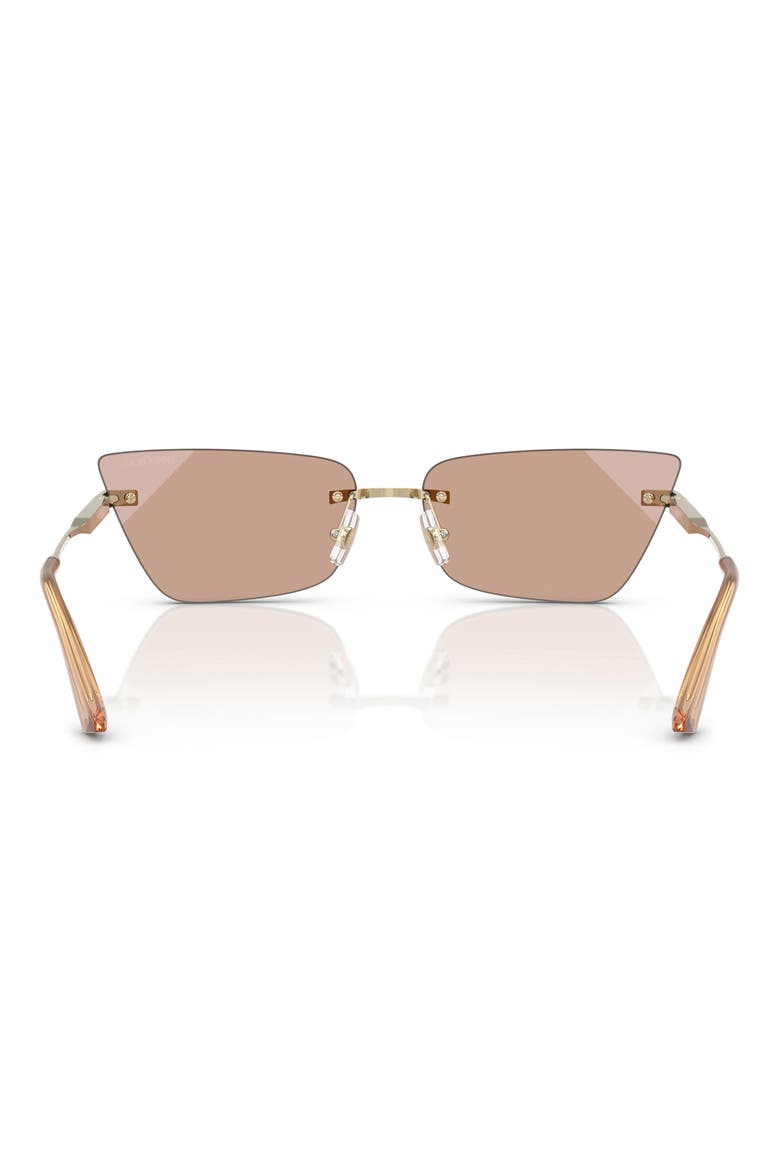 60mm Cat Eye Sunglasses, Alternate, color, PALE GOLD / BROWN GRADIENT