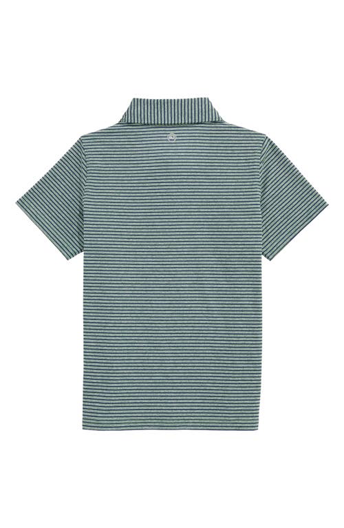 Vineyard Vines Kids' Bradley Stripe Stretch Polo In Green