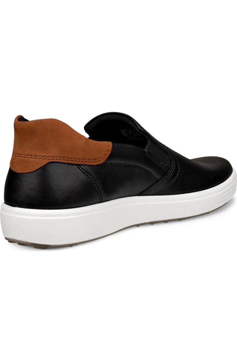 ECCO Soft 7 Slip-On Sneaker, Alternate, color, Black/ Cognac