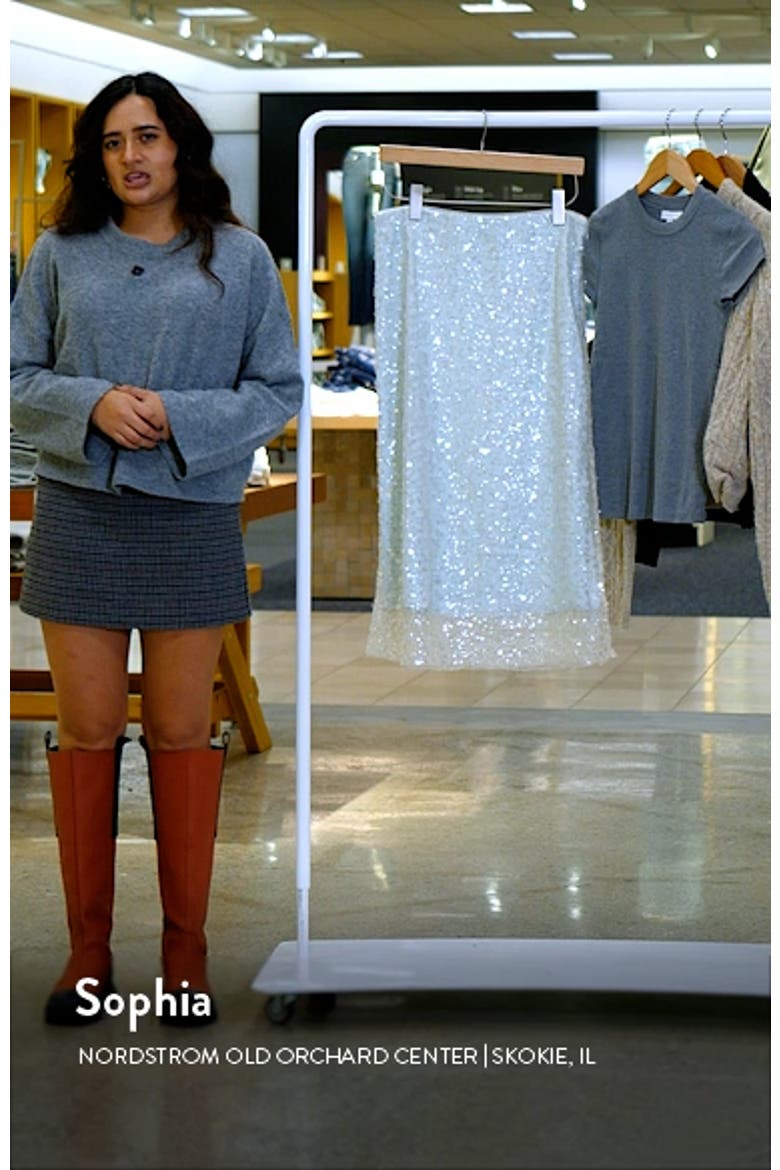 Glassy Sequin Midi Skirt video