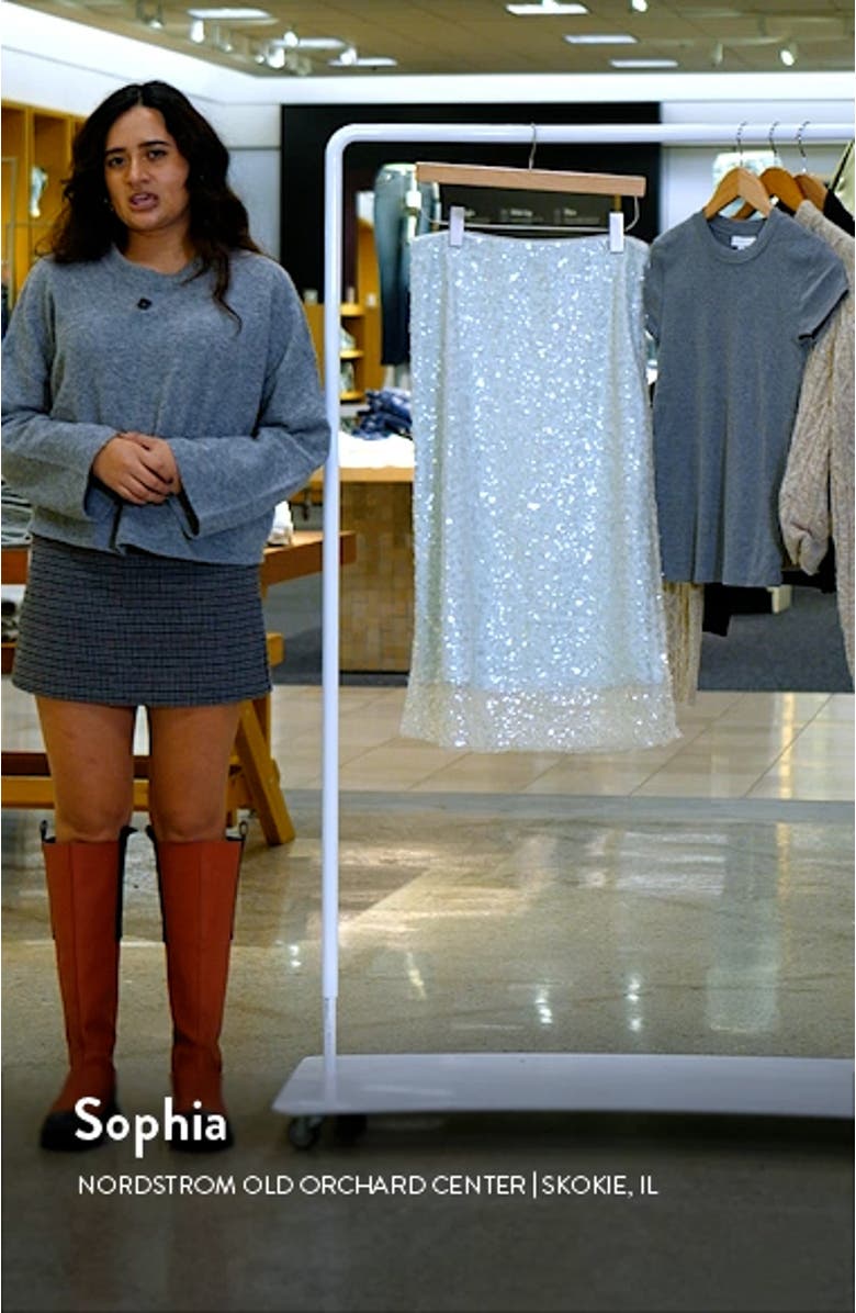 Glassy Sequin Midi Skirt, sales video thumbnail