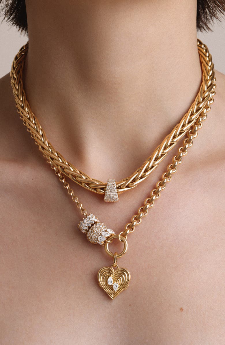 Adina Reyter Half & Half 14K Gold Rolo Chain Necklace, Alternate, color, 14K Yellow Gold