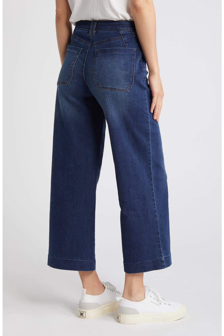 Wyatt Skyrise V-Pocket Ankle Wide Leg Jeans, Alternate, color, BLUE