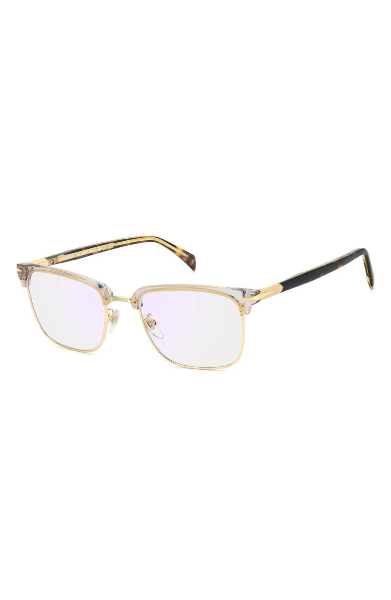 David Beckham Eyewear 54mm Rectangular Optical Glasses, Alternate, color, 