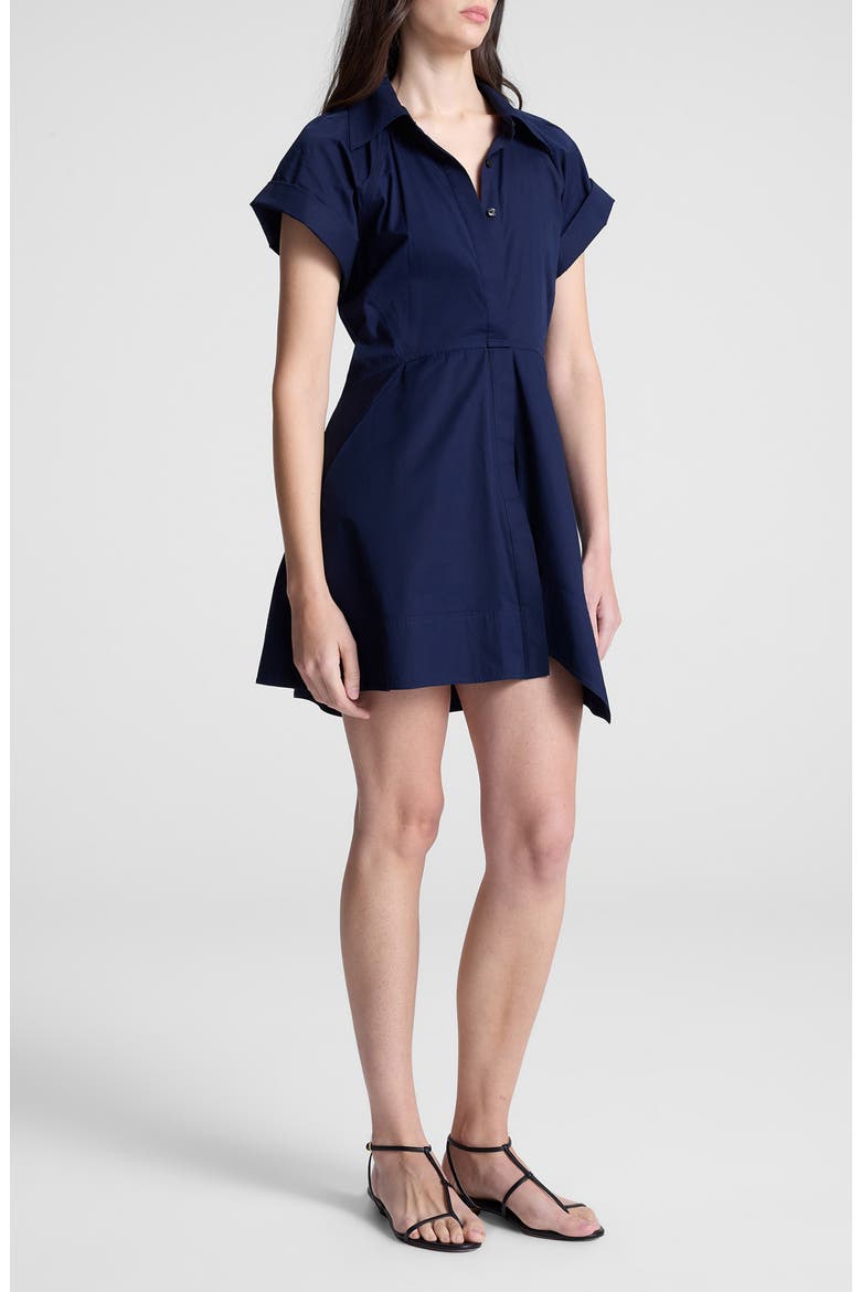 Julie Cotton Mini Shirtdress, Alternate, color, NAVY