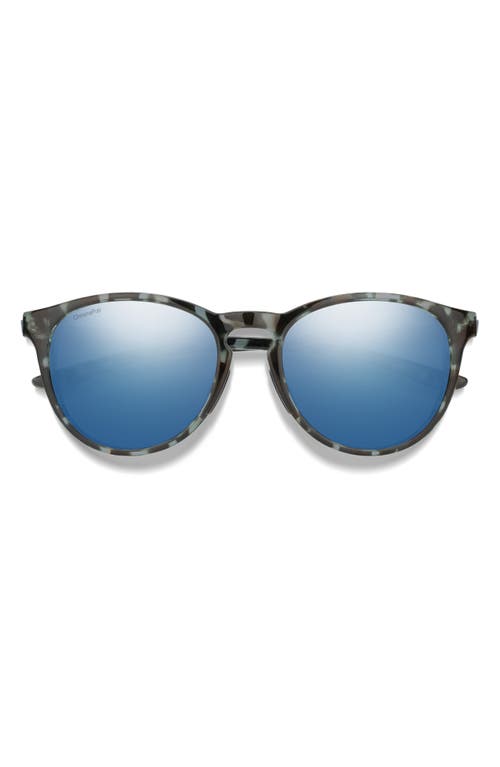 Smith Wander 55mm Chromapop™ Polarized Round Sunglasses In Blue