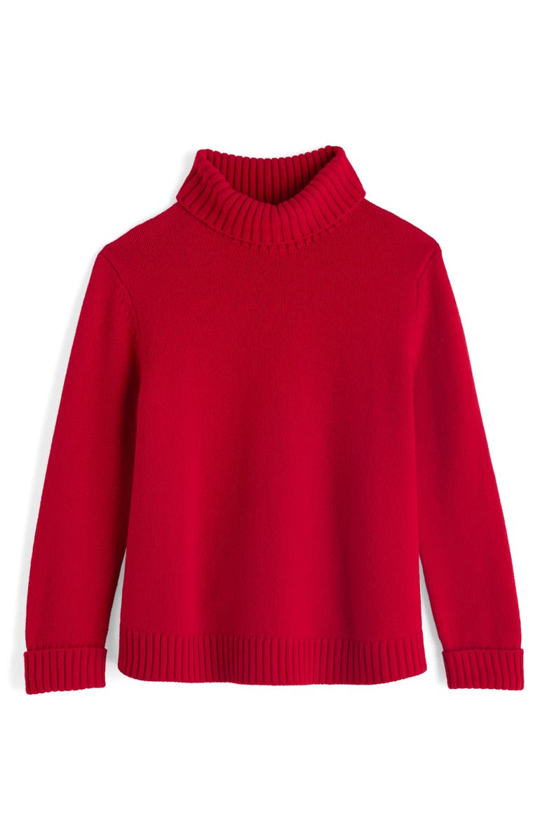 Seasalt Cornwall Braque Turtleneck Wool Blend Sweater, Alternate, color, Knit Melange Carmine
