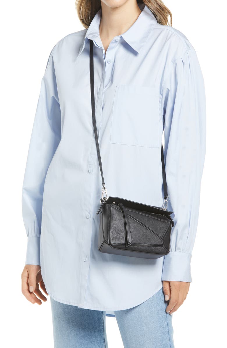 Loewe Mini Puzzle Calfskin Leather Bag, Alternate, color,