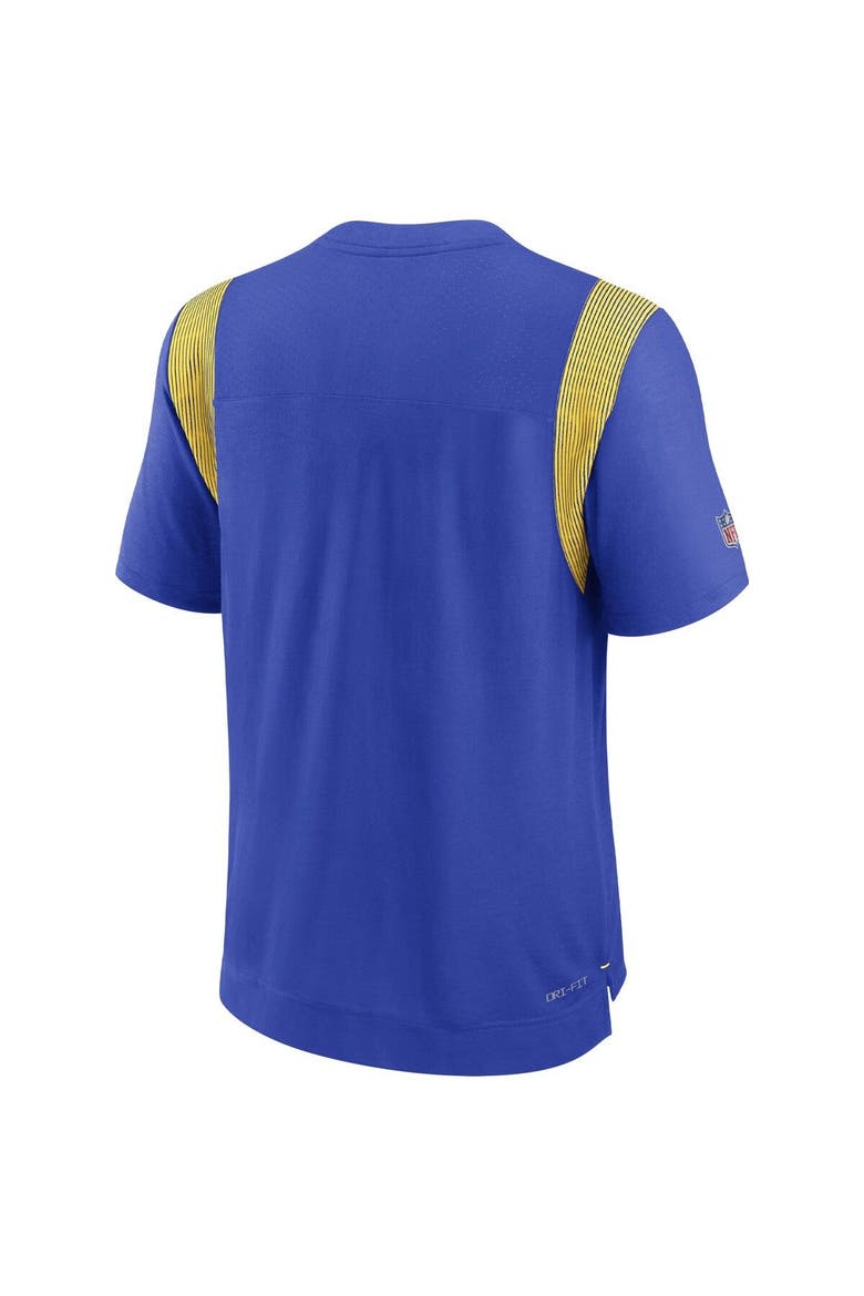 Men's Nike Royal Los Angeles Rams Sideline Tonal Logo Performance Player T-Shirt, Alternate, color, Royal