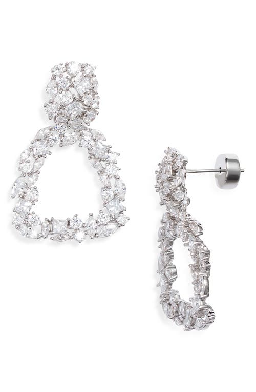 NORDSTROM NORDSTROM FANCY CUBIC ZIRCONIA SQUARE DROP EARRINGS