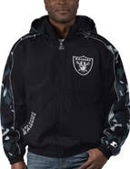 STARTER Men's Starter Black Las Vegas Raiders Thursday Night Gridiron Full-Zip Hoodie