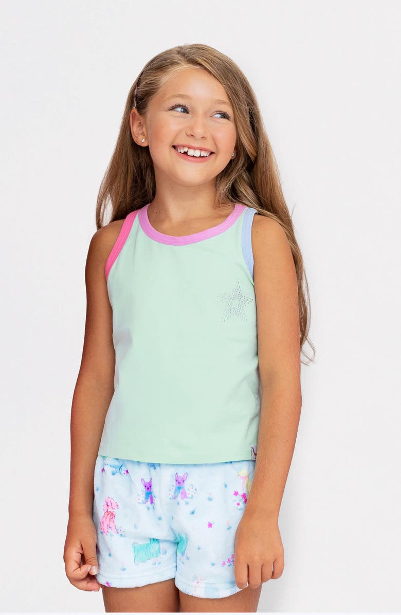 Preppy Goose Rhinestone Star Tank Top, Alternate, color, Mint