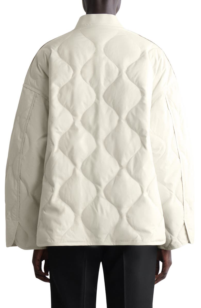 COS Oversize Quilted Down & Feather Jacket, Alternate, color, White Dusty Light