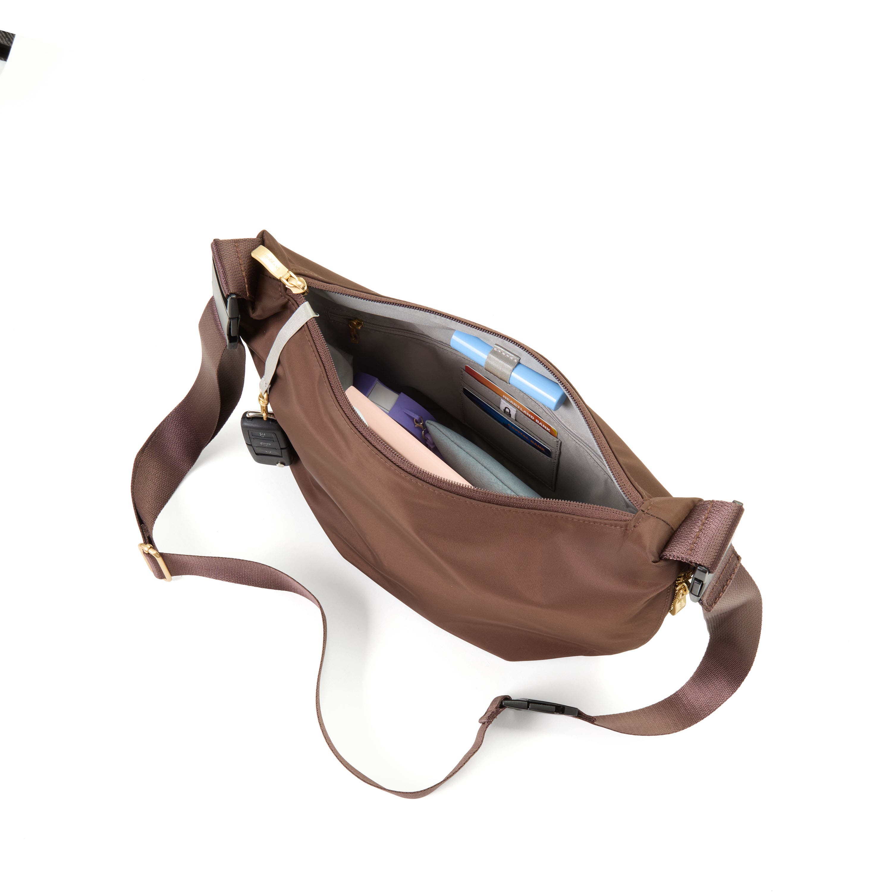 Crescent Convertible Hobo, Alternate, color, Ganache Twill