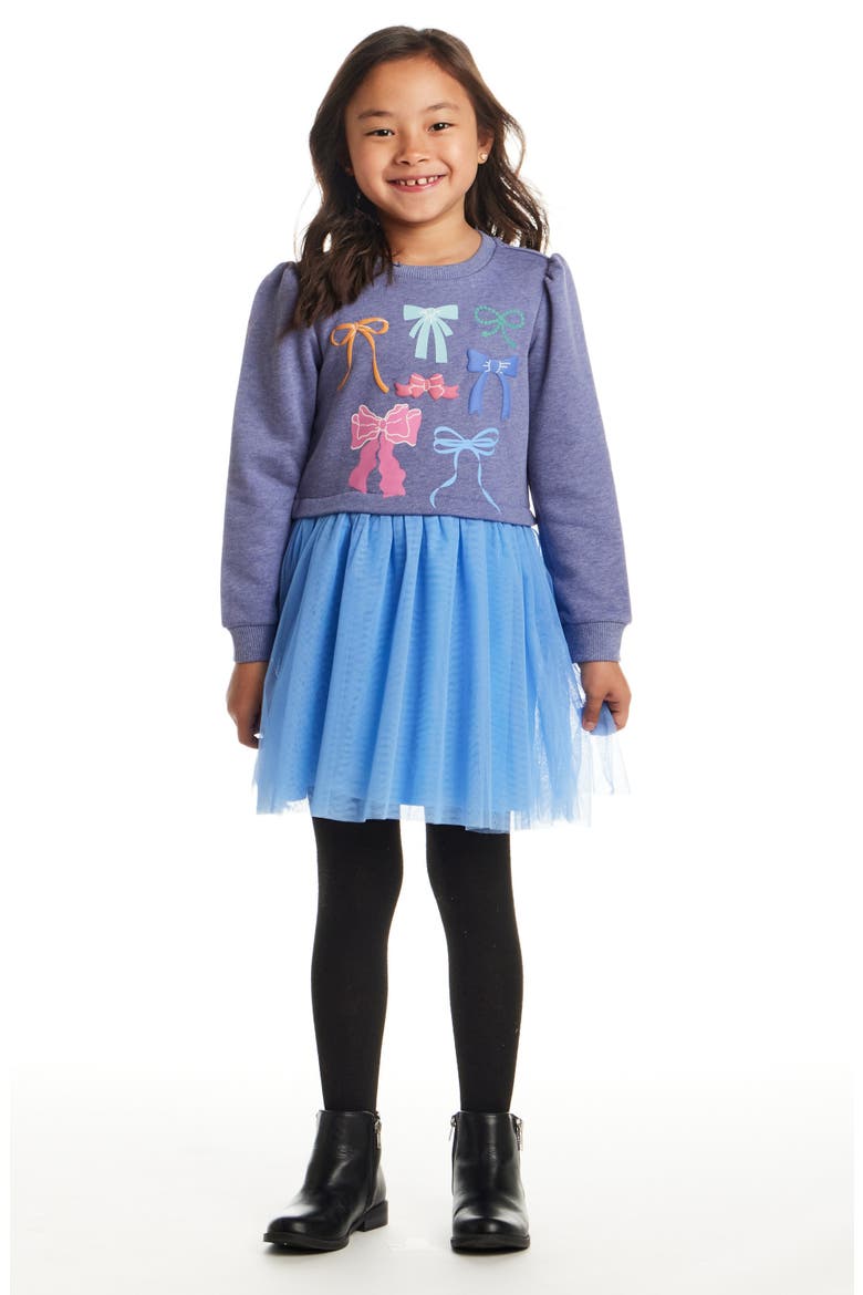 Kids' Sweatshirt Dress, Alternate, color, NAVY HEATHER