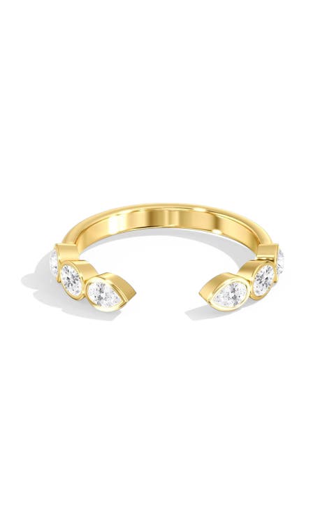 Open Multi Shape Bezel Lab Diamond Band in 14K