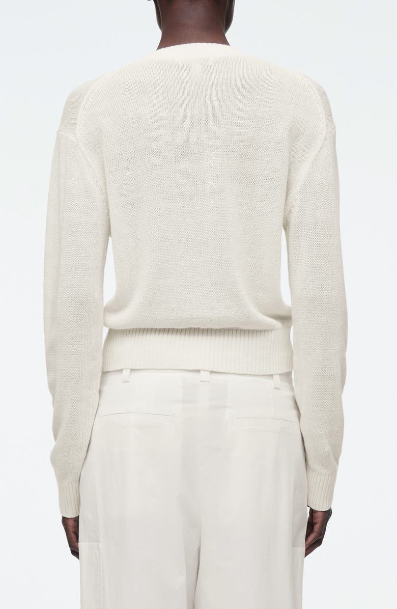 COS Pecan Recycled Linen Cardigan, Alternate, color, 