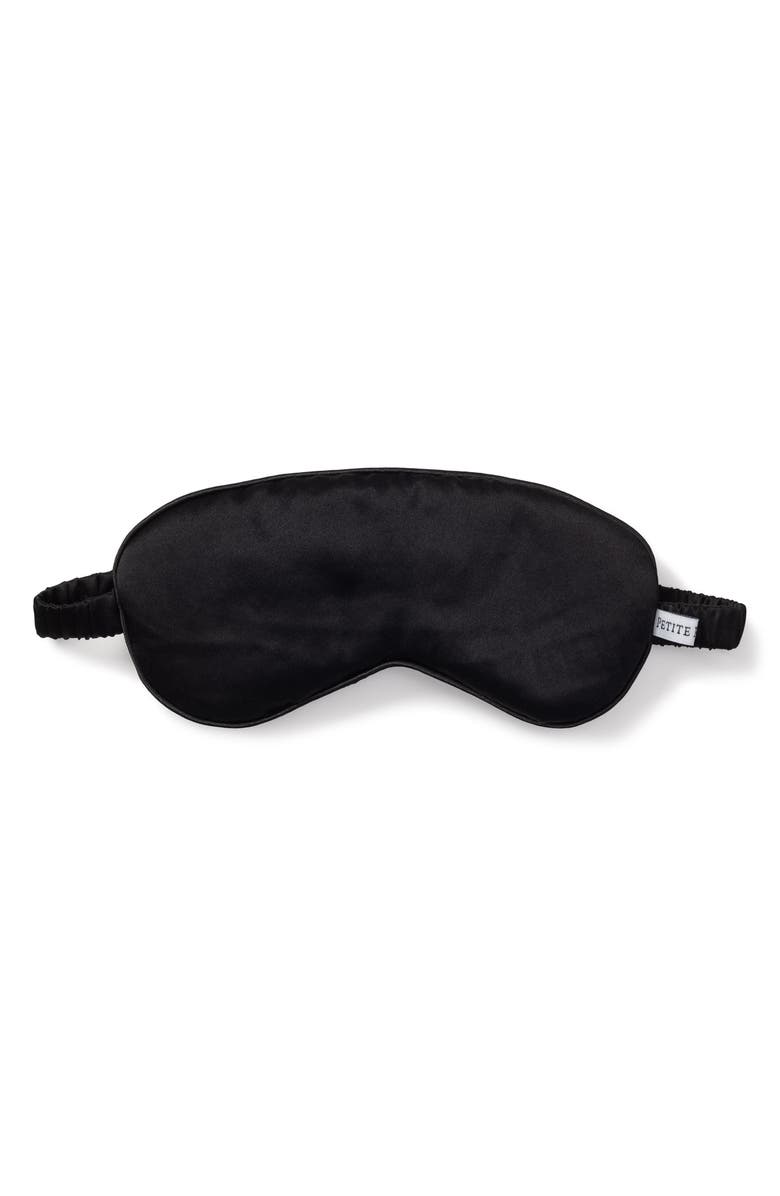 Petite Plume Silk Sleep Mask, Main, color, Black
