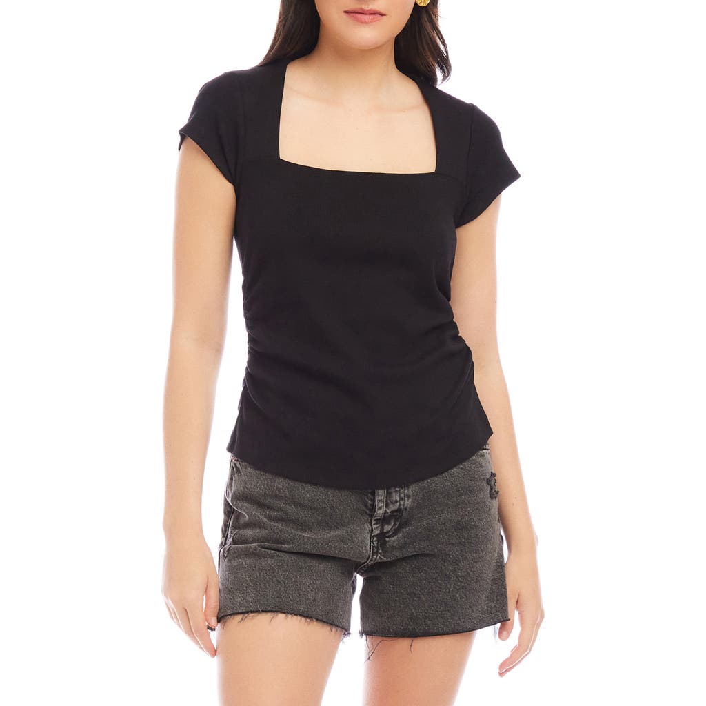 Fifteen Twenty Lorna Cap Sleeve Stretch Cotton & Modal Rib Top