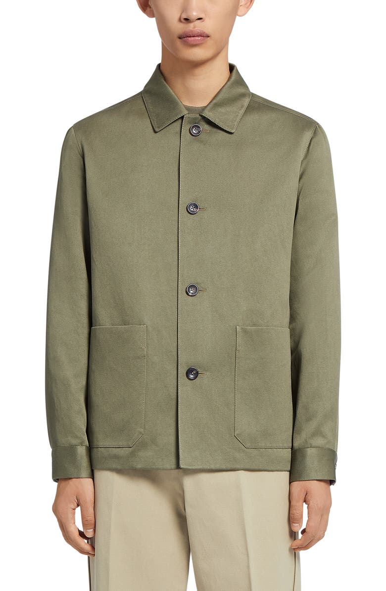 ZEGNA Cotton & Hemp Chore Jacket, Main, color,