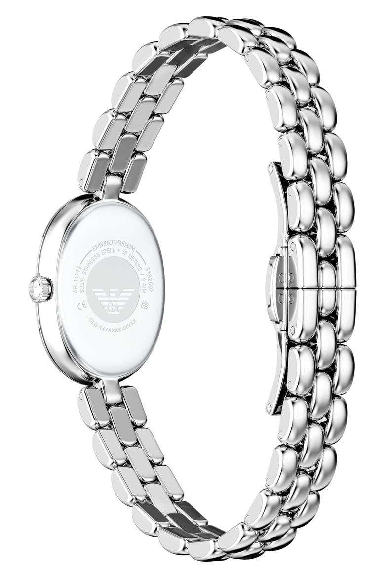 Small Sinfonia Mother-of-Pearl Bracelet Watch, 22mm x 28.2mm, Alternate, color, SILVER