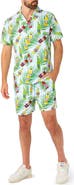 OppoSuits Tropical Beers Button-Up Shirt & Drawstring Shorts Set